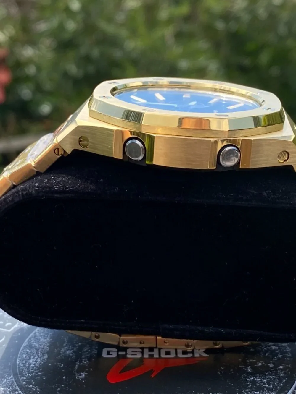 New Casio G-Shock yellow Gold Color GA2100 Luxe black gold custom modification